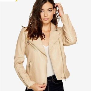 NWT Blank NYC blush Leather Jacket